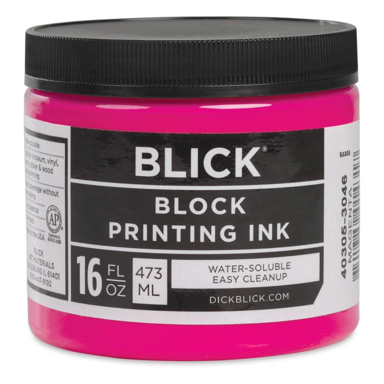 Blick Water-Soluble Block Printing Ink - Magenta, 16 oz Jar